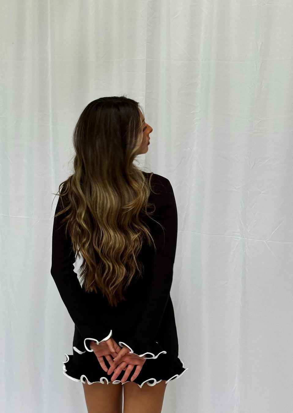 Asha | Knitted Long Sleeve Mini Dress